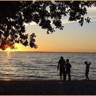 Sonnenuntergang am Achterwasser auf Usedom