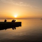 Sonnenuntergang am Achterwasser auf Usedom