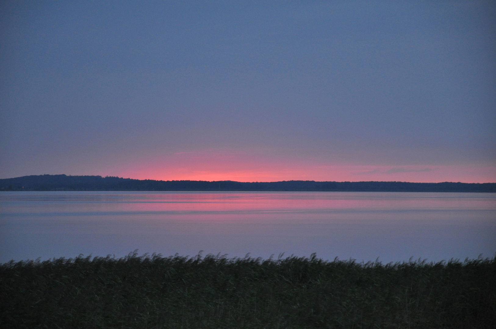 Sonnenuntergang am Achterwasser