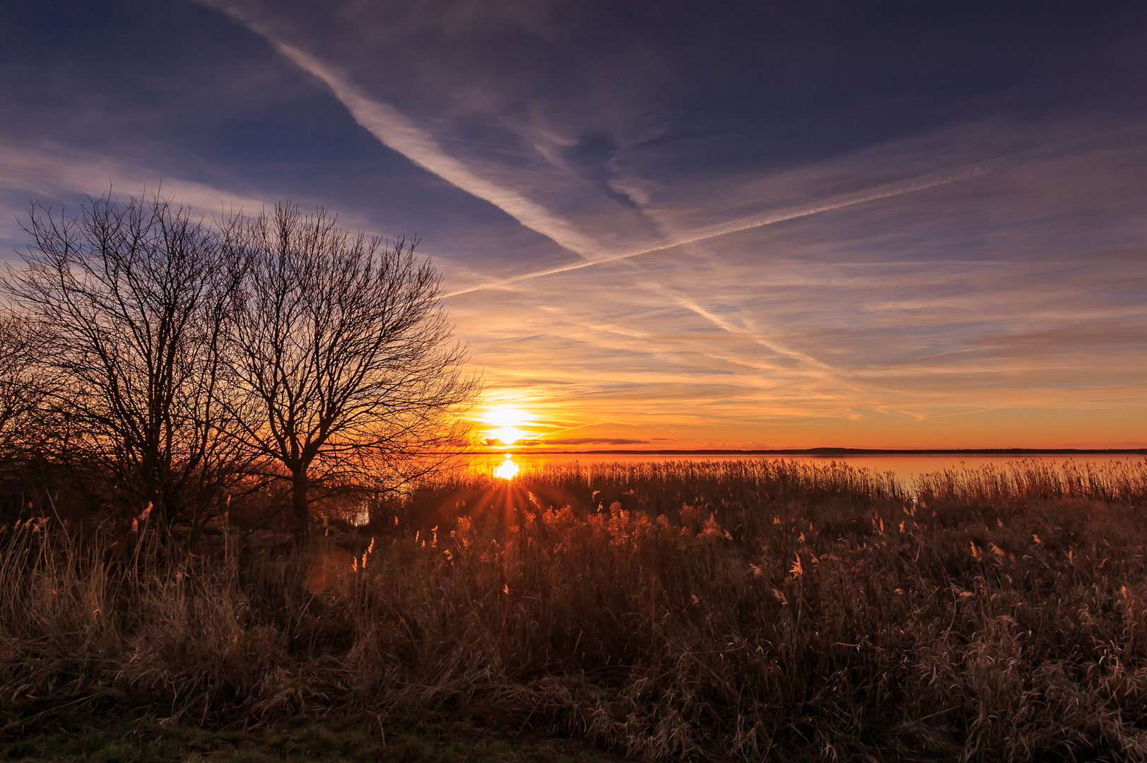 Sonnenuntergang am Achterwasser...