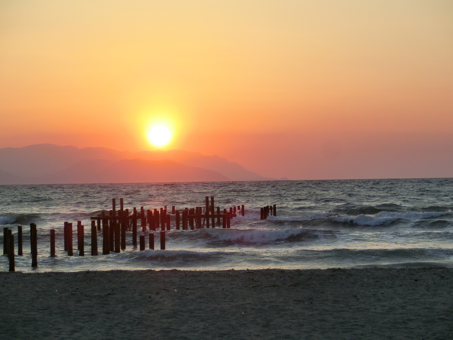 Sonnenuntergang am ägäischen Meer