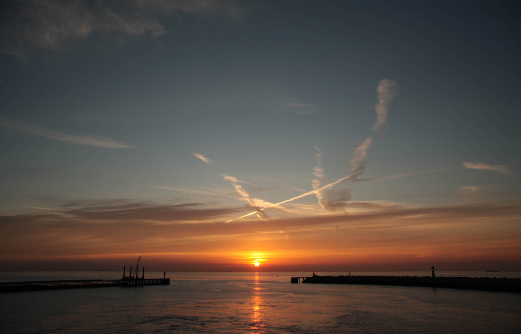 Sonnenuntergang am Ärmelkanal