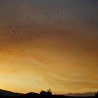 Sonnenuntergang am Airport Athen