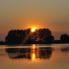 Sonnenuntergang am Akener Seebad