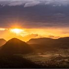 Sonnenuntergang am Albtrauf