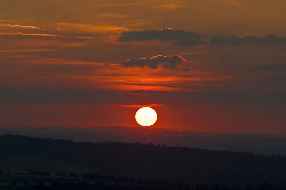 Sonnenuntergang am Albtrauf, die Dritte