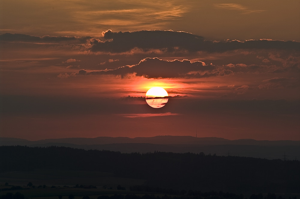 Sonnenuntergang am Albtrauf, die Zweite