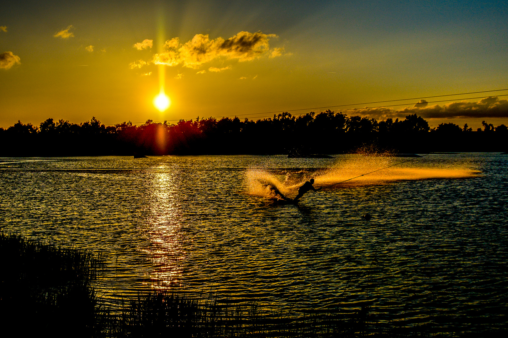 Sonnenuntergang am Alfsee