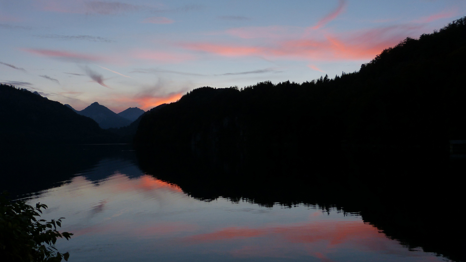 Sonnenuntergang am Alpsee