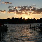 Sonnenuntergang am alten Fährhafen in Köpenick