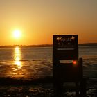 Sonnenuntergang am alten Kurhaus in Dangast