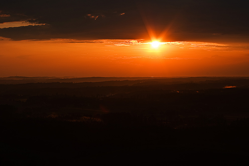 Sonnenuntergang am Altenbergturm