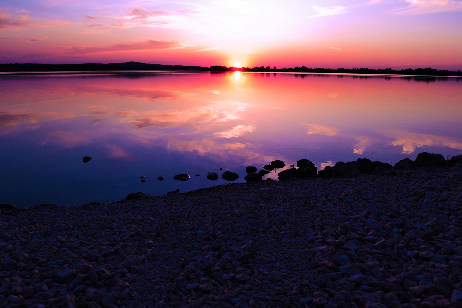 sonnenuntergang am Altmühlsee