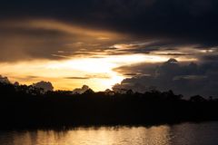 Sonnenuntergang am Amazonas