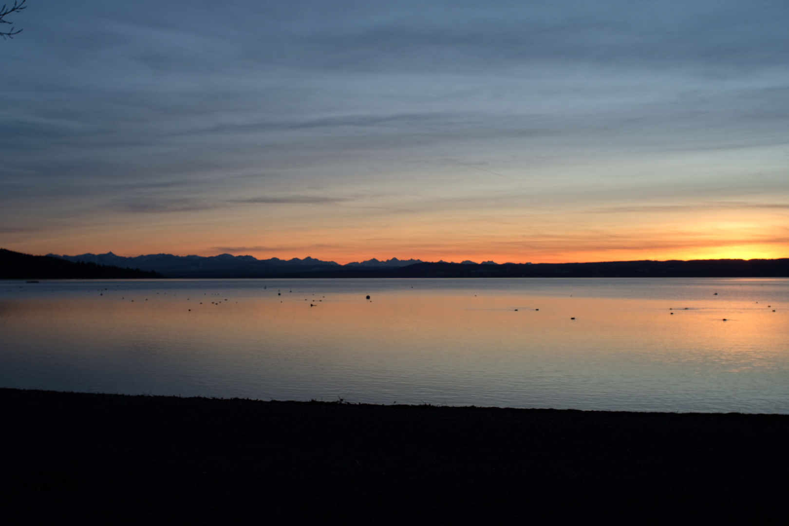 Sonnenuntergang am Ammersee