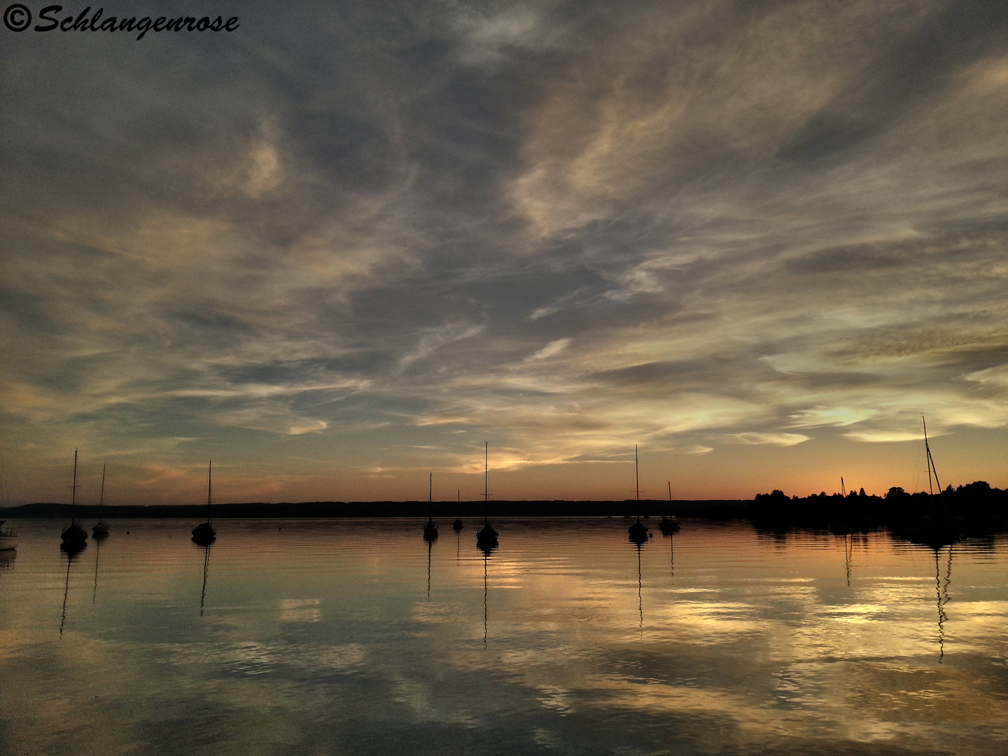 Sonnenuntergang am Ammersee