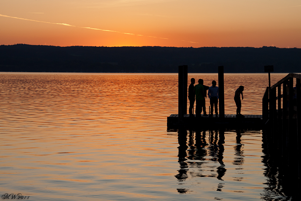 Sonnenuntergang am Ammersee