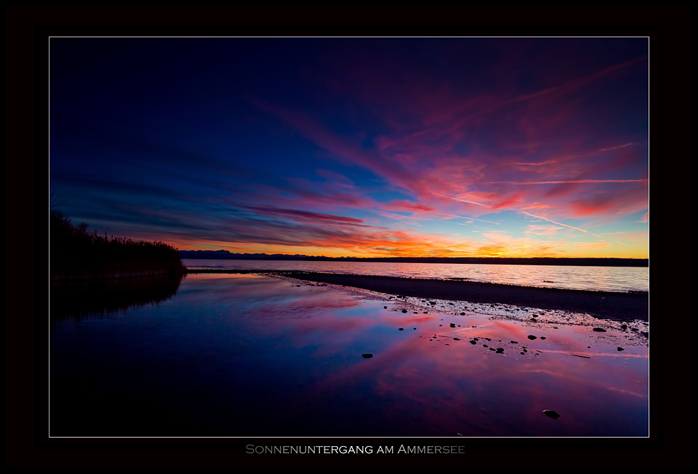 Sonnenuntergang am Ammersee