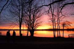 Sonnenuntergang am Ammersee