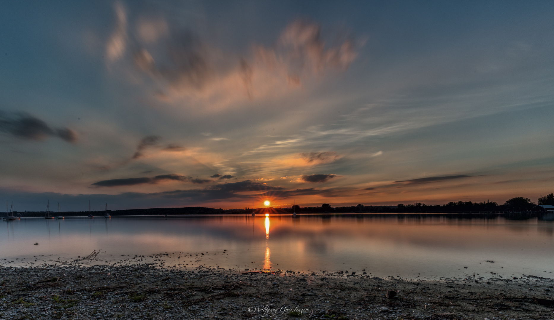 Sonnenuntergang am Ammersee