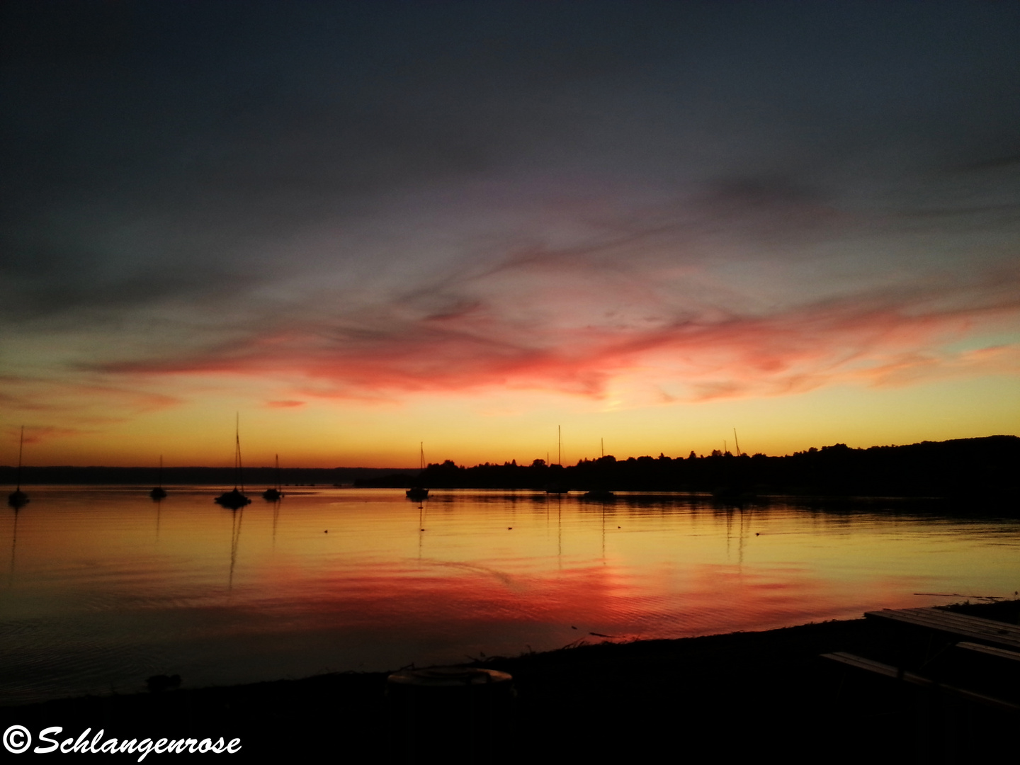 Sonnenuntergang am Ammersee 4