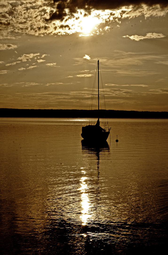 Sonnenuntergang am Ammersee