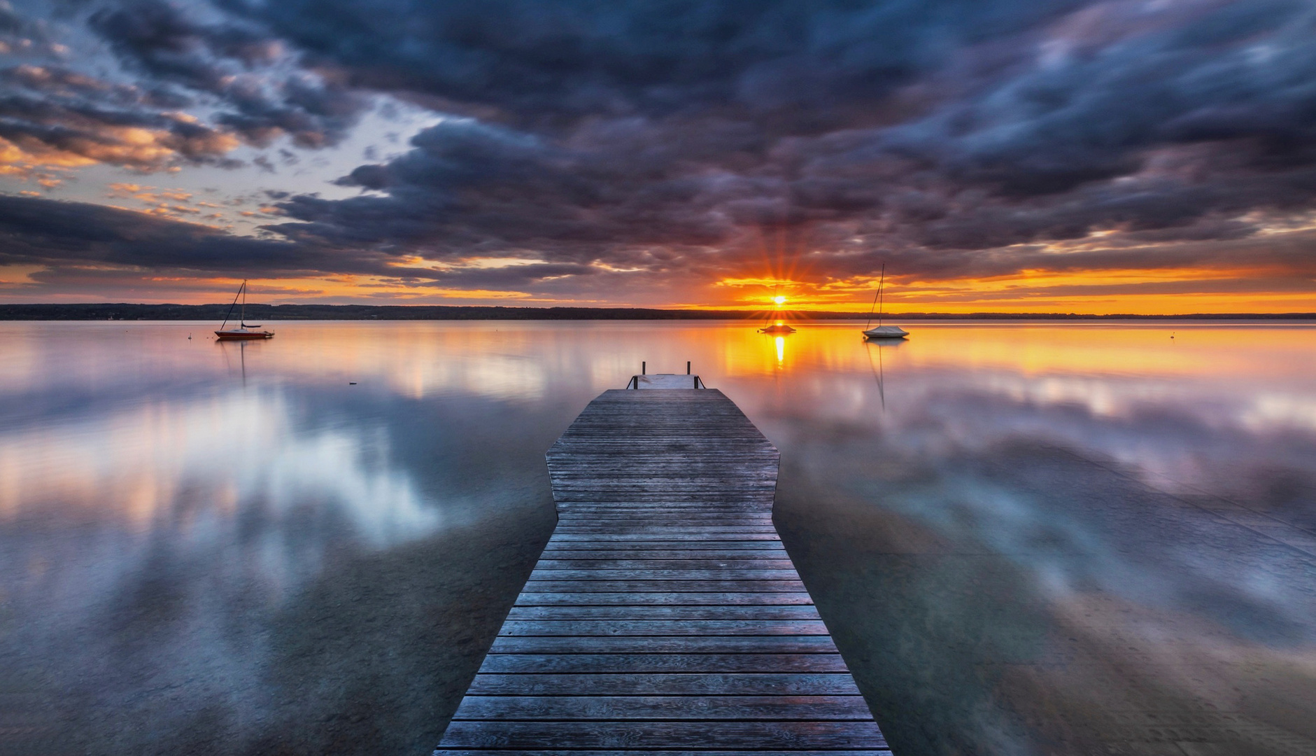 Sonnenuntergang am Ammersee 