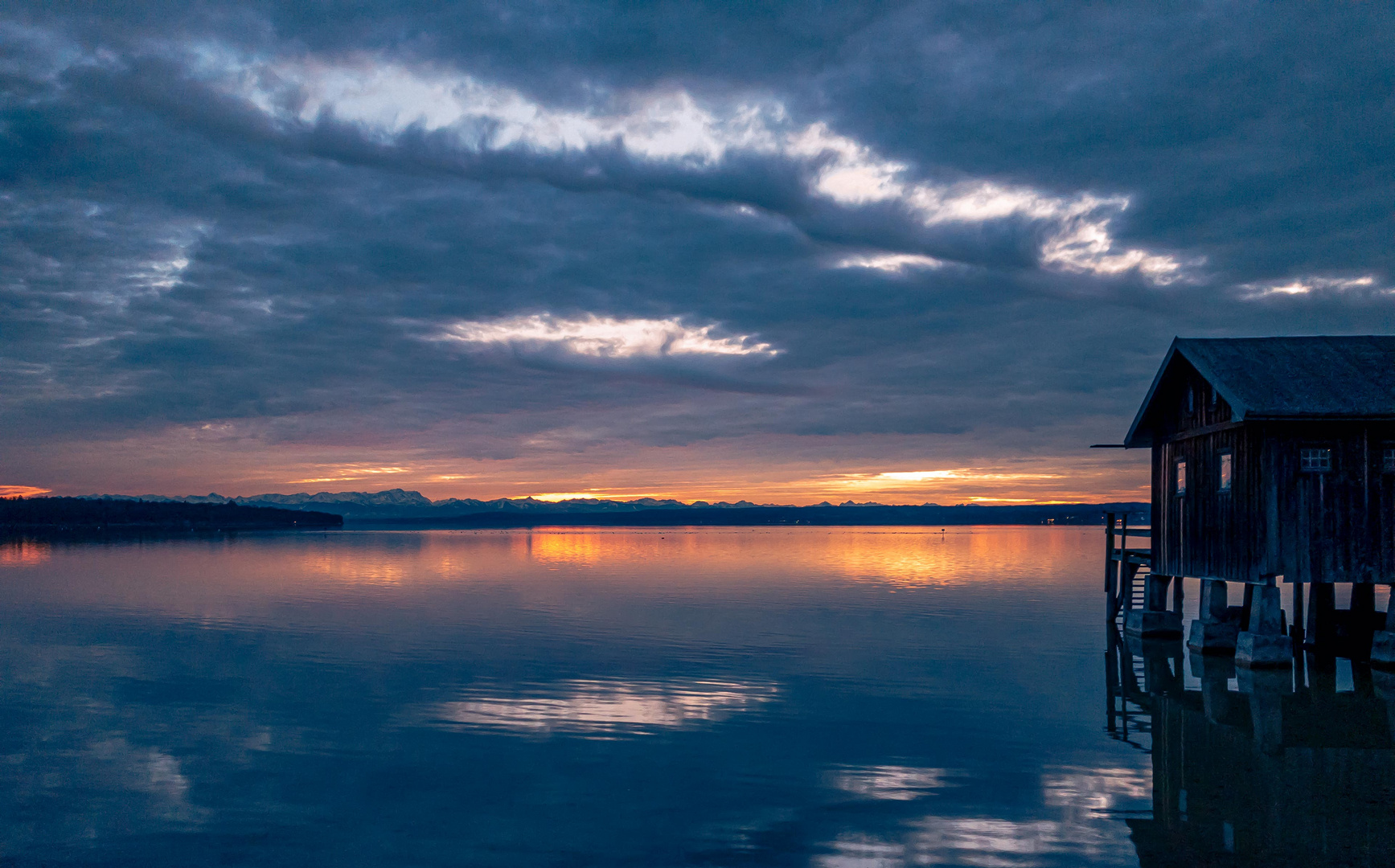 Sonnenuntergang am Ammersee