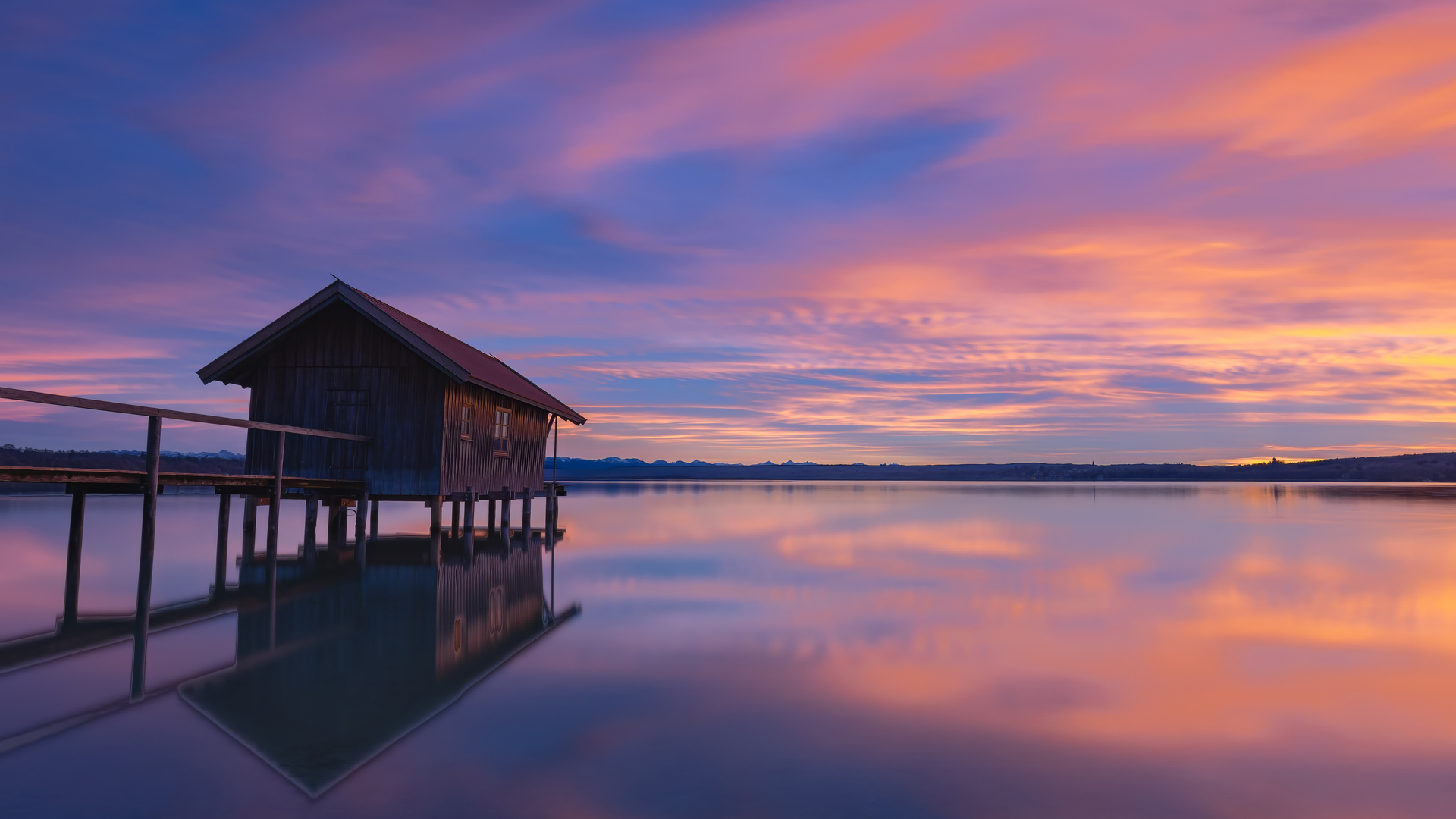 Sonnenuntergang am Ammersee