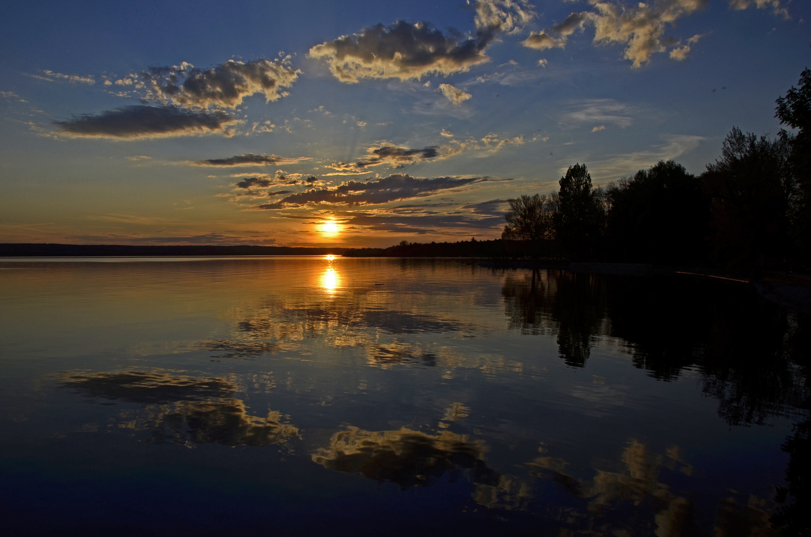 Sonnenuntergang am Ammersee