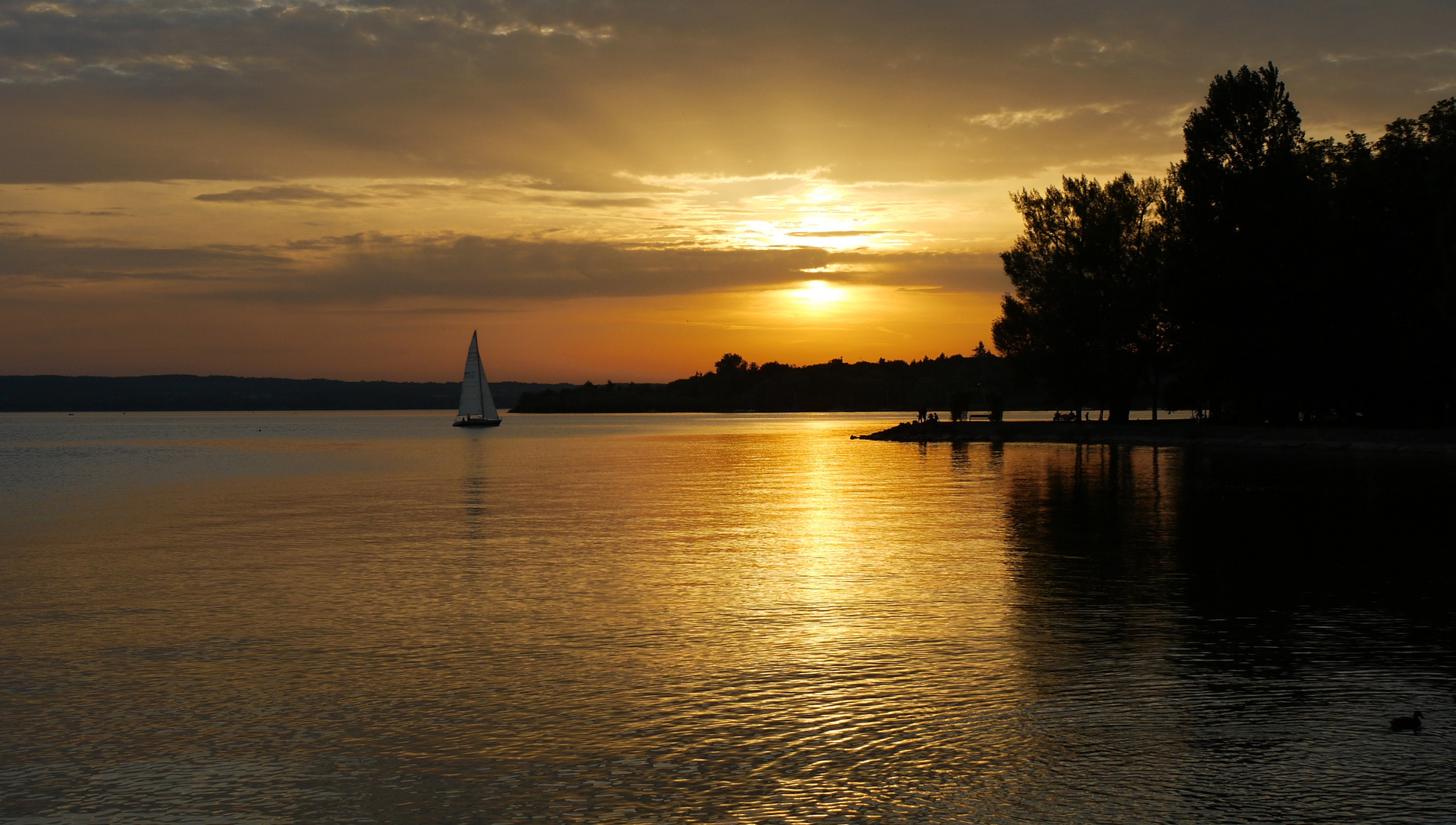 Sonnenuntergang am Ammersee