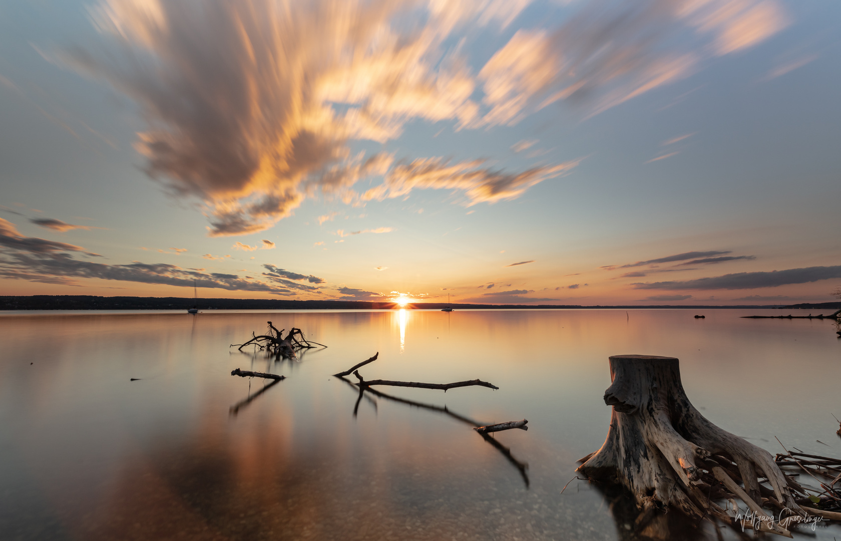 Sonnenuntergang am Ammersee