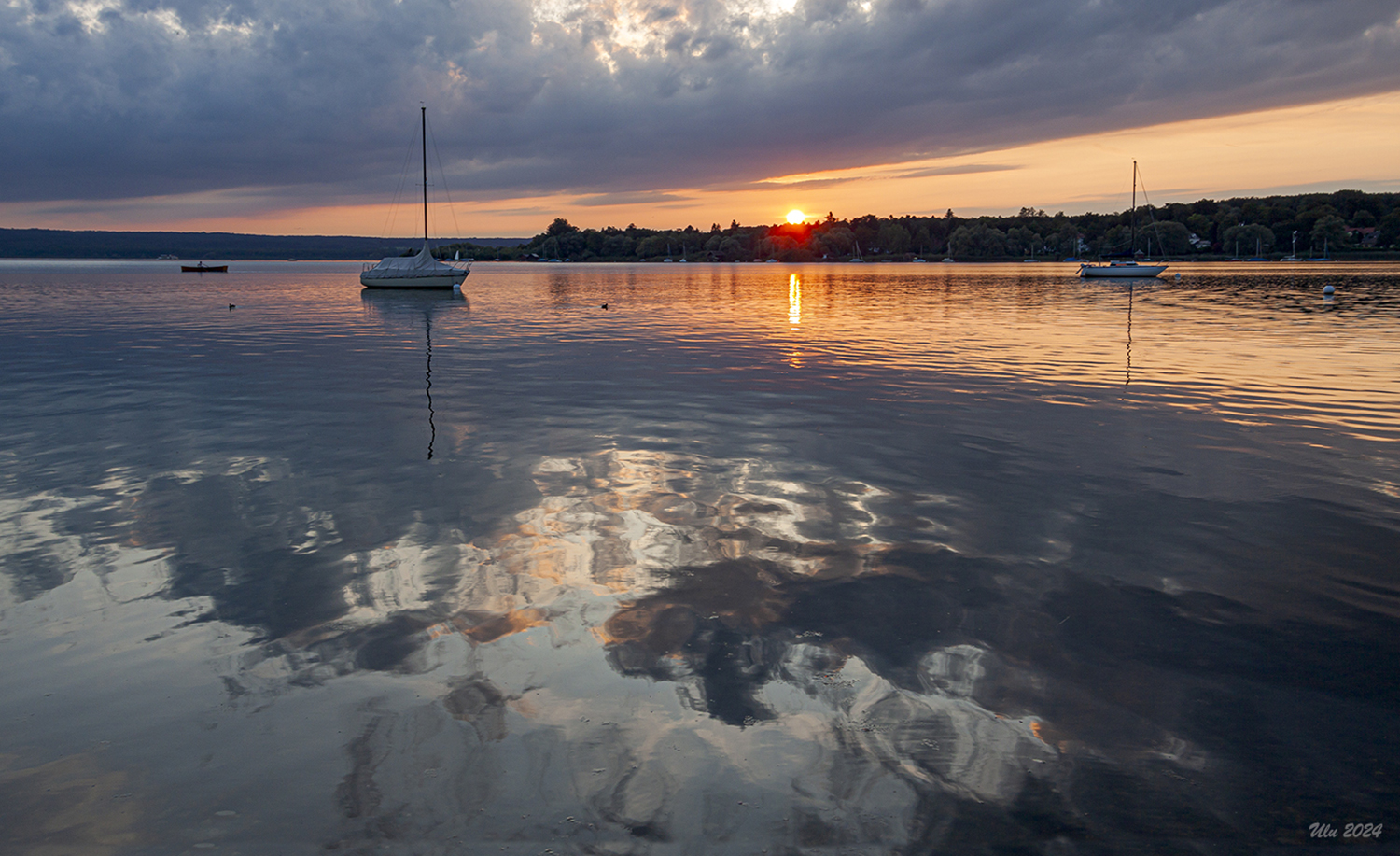 Sonnenuntergang am Ammersee / Obb.