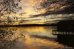  Sonnenuntergang am Ammersee/Oberbayern