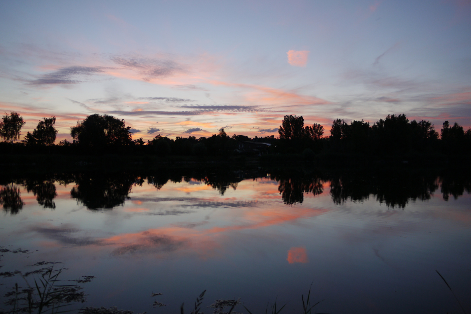 Sonnenuntergang am Anglersee in Ketsch