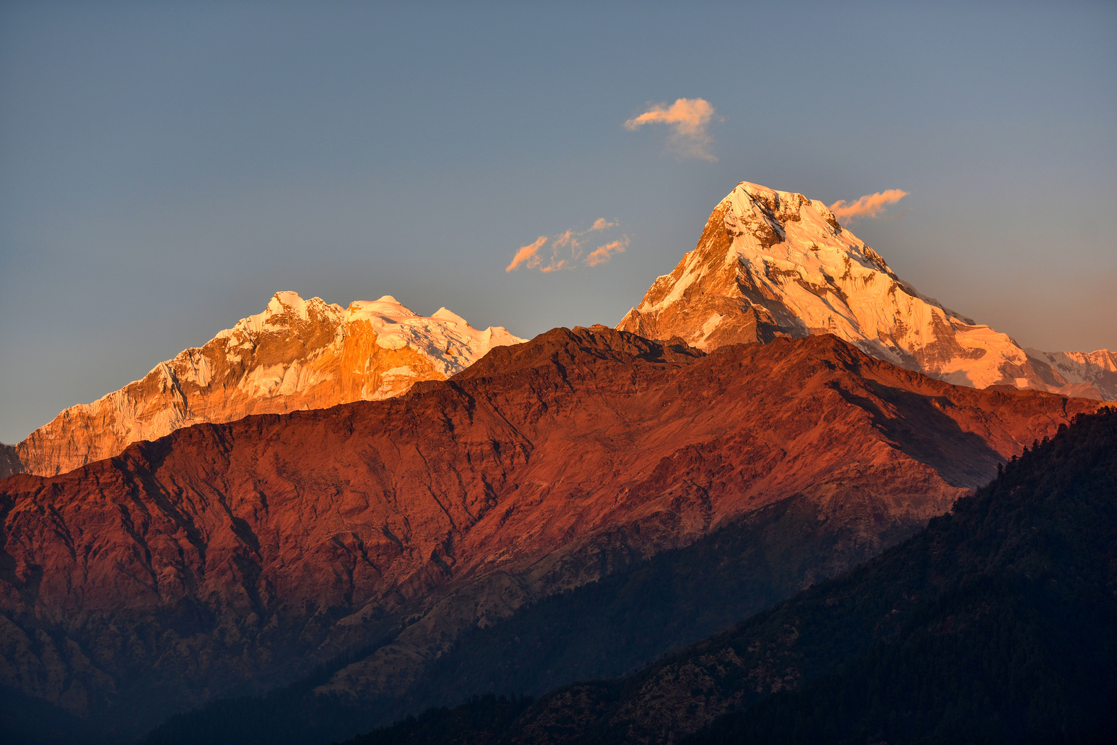 Sonnenuntergang am Annapurna 01