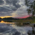 Sonnenuntergang am Asnen in Schweden