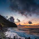 Sonnenuntergang am Atlantik bei Porto Moniz