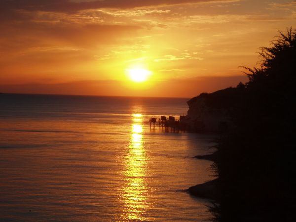 Sonnenuntergang am Atlantik (Frankreich)