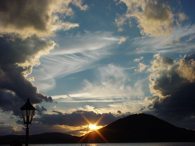 Sonnenuntergang am Attersee