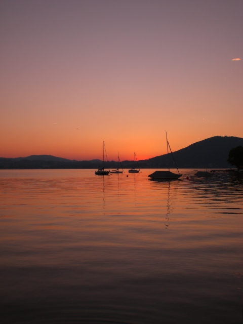 Sonnenuntergang am Attersee