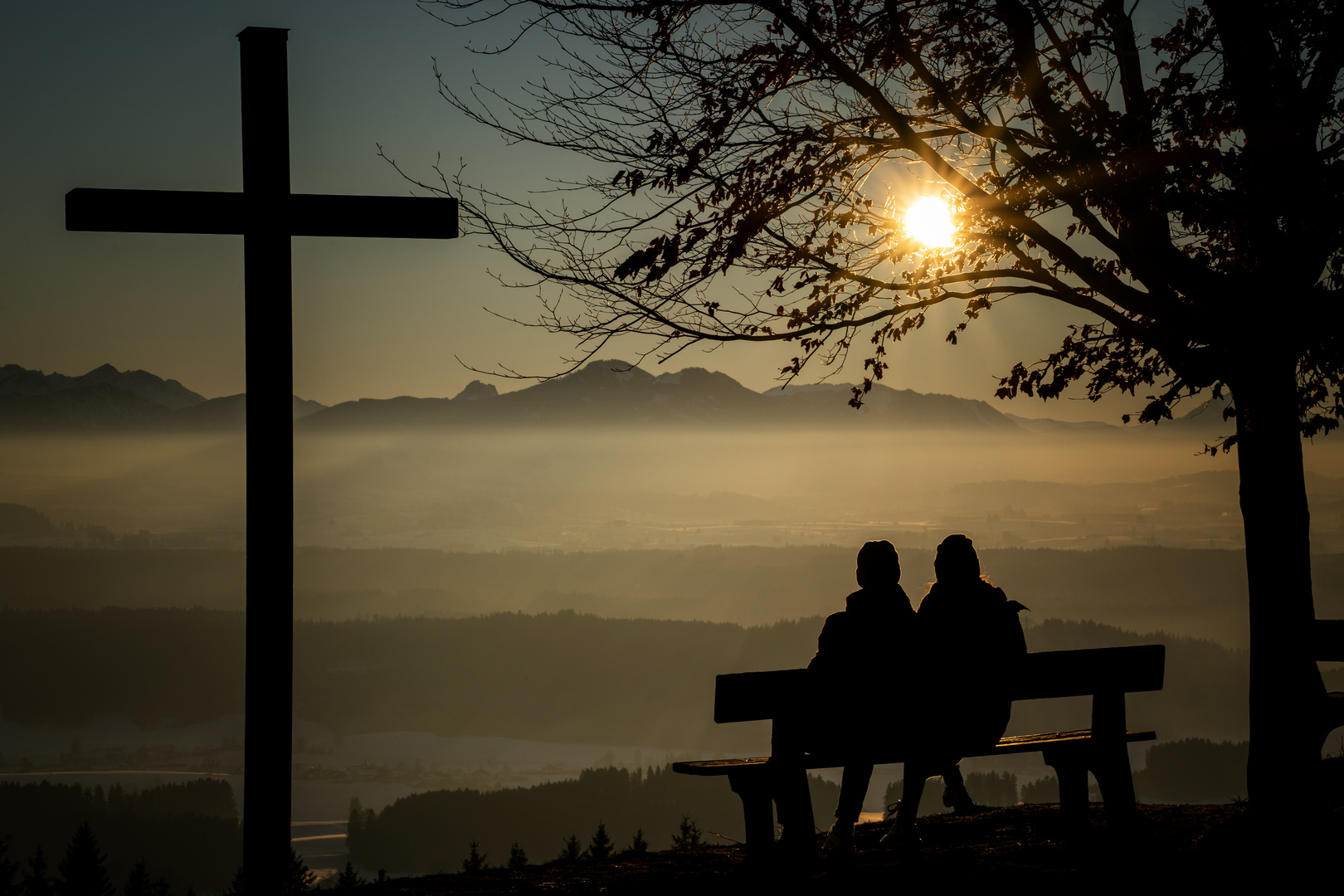 Sonnenuntergang am Auerberg 