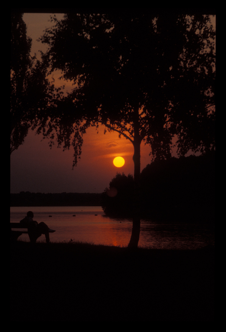 Sonnenuntergang am Auesee