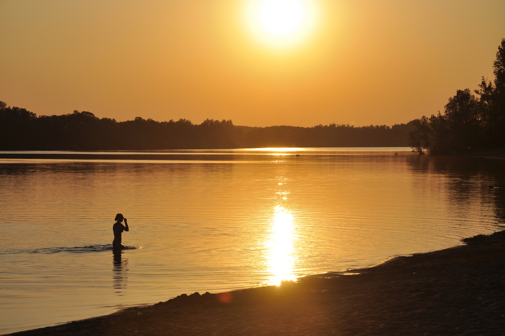 Sonnenuntergang am Auesee