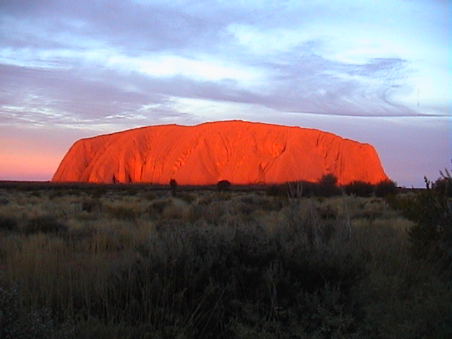 Sonnenuntergang am Ayers Rock