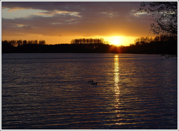 Sonnenuntergang am Baggerloch