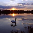 Sonnenuntergang am Baggersee