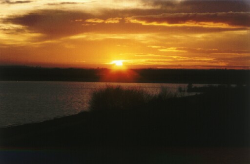 Sonnenuntergang am Baggersee