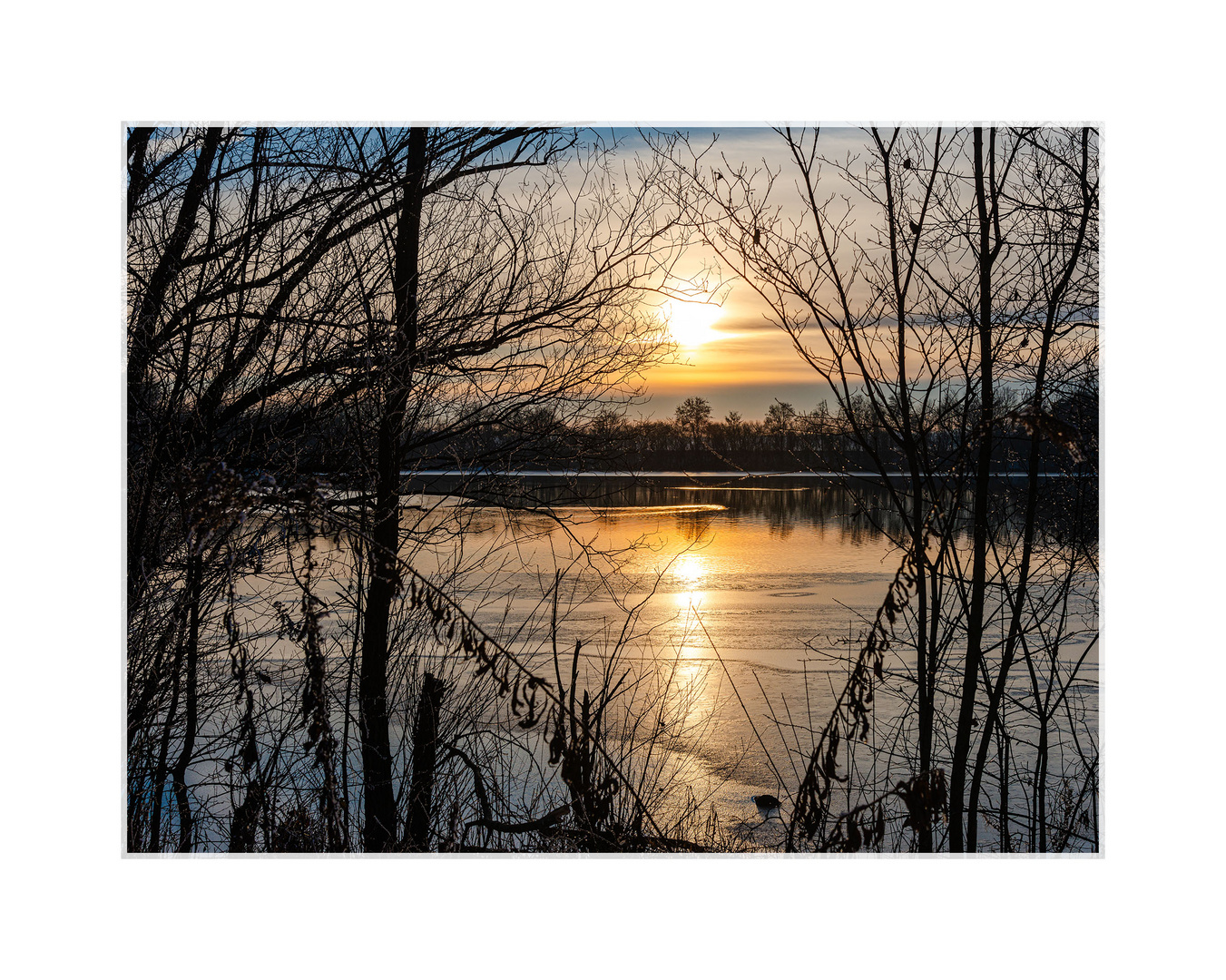 Sonnenuntergang am Baggersee