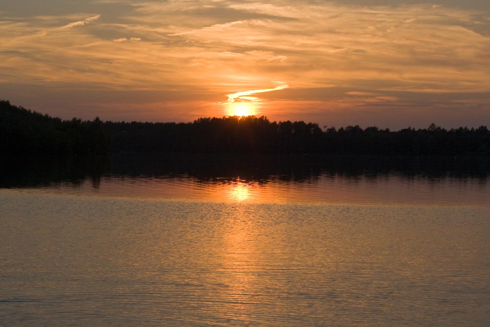 Sonnenuntergang am Baggersee